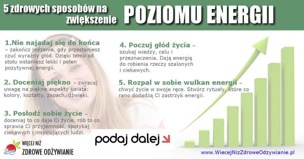 zwiększenie poziomu energii